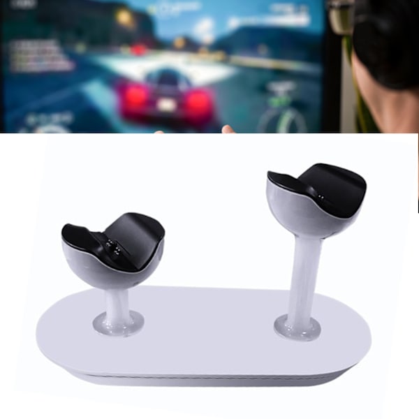 Dubbel laddningsdocka för Switch-kontroller Typ C Snabbladdning LED-indikator Gamepad Laddningsdockningsstation Vit