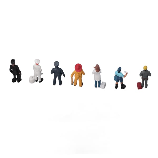 7 stk. simulationskarakter blød plastmodel rollespilsfigur miniaturelegetøj til børn over 3 år