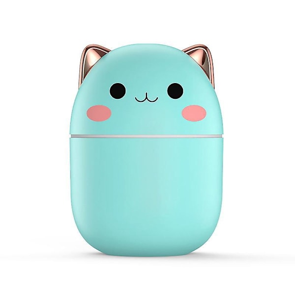 ilmankostutin 200ml Söpö Kawaiil Aroma Diffuser Yövalolla, vihreä