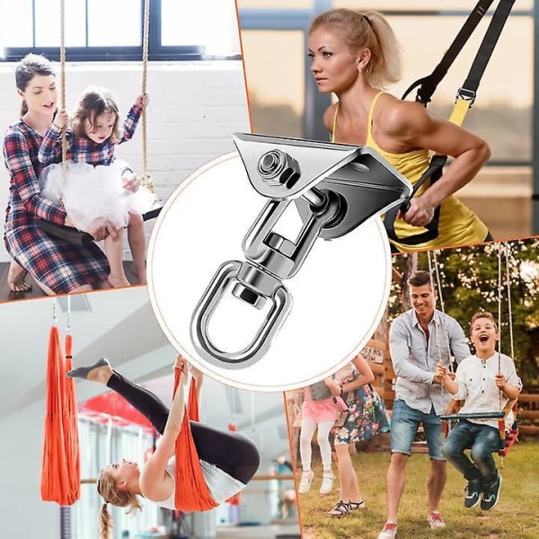 360° rotation Rostfritt stål Heavy Duty Takkrok Upphängningssats för hängmatta, hängstol, boxningssäck, gunga, luftyoga