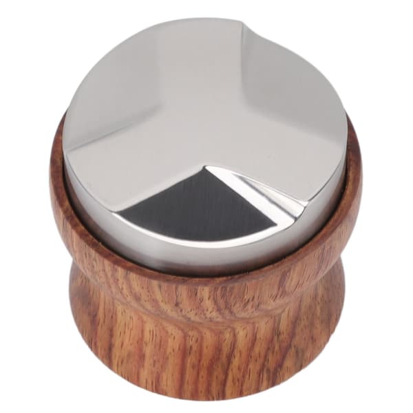 Kaffedistributør i rustfritt stål, kaffetamper i palisander for kaffetilbehør 51 mm / 2,0 tommer