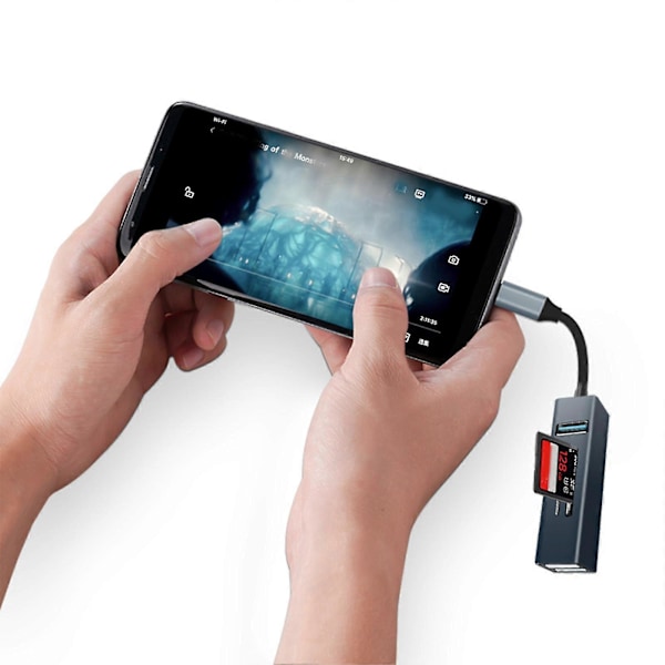 1x3.0+2x2.0 USB-keskitin TF SD -paikalla, 5 porttia, jatkettu kaapelinjakajasovitin