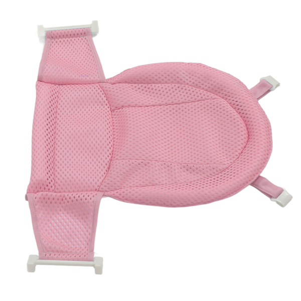 Babybadnät Andningsbart Justerbart Förhindra Halkspädbarn Badkar Meshmatta för Nyfödd Dusch Rosa