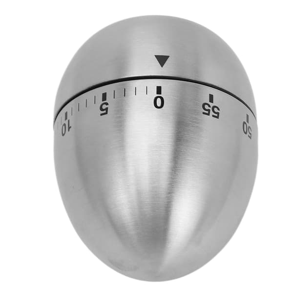 Mekanisk timer äggformad klar skala rostfritt stål tidsminne för kök bastu