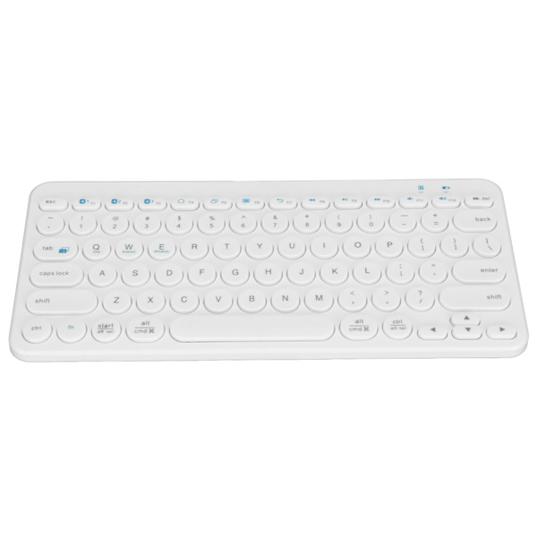 Langaton näppäimistö 78 näppäintä Pyöreät näppäimet Ohut Kompakti Retro Hiljainen Bluetooth näppäimistö Kotitoimistoon Matkavalkoinen