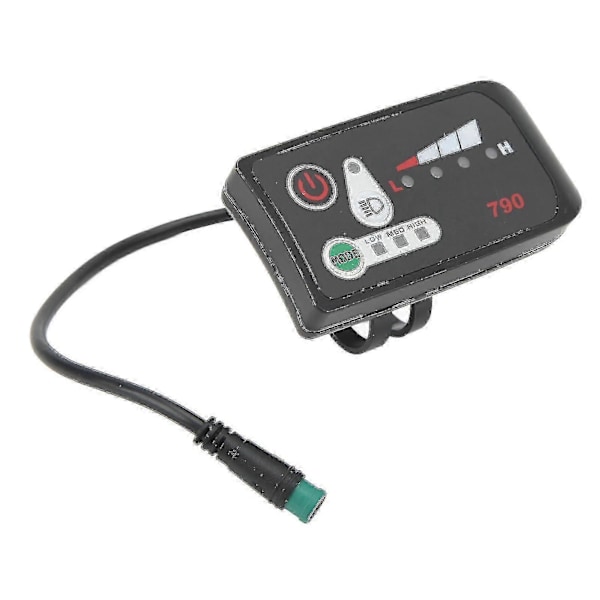 Elektrisk Cykel LED Strøm Display Panel Elektrisk Cykel Modifikation Display Meter Med Vandtæt 5p Hanstik Til 22.2mm Styr 48V