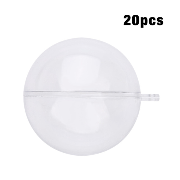 20 kpl täytettävä kirkas muovipallo, hääjoulukoristeita (10 cm)
