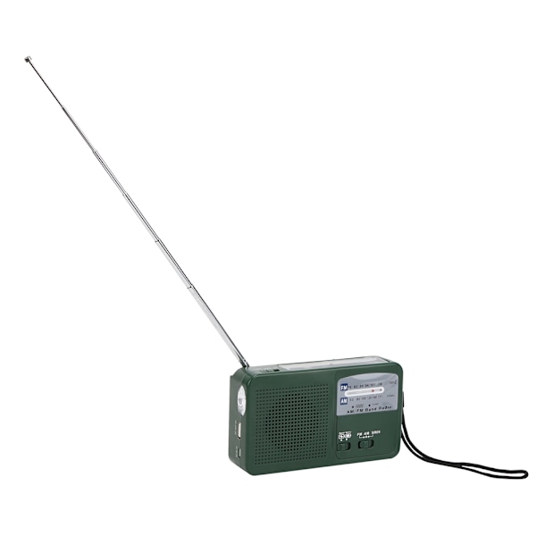 Plast utomhus nödlampa radio handvev generera elektricitet multifunktionell ficklampa mobiltelefonladdning