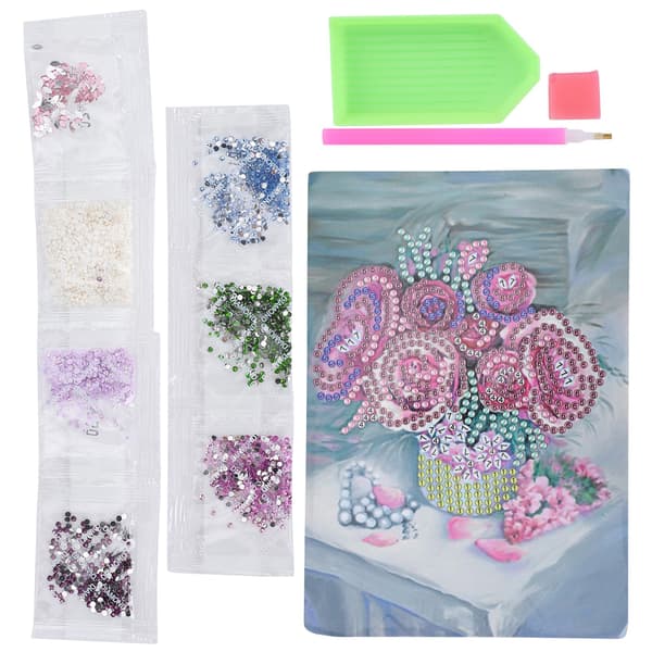 Blomkruka Diamantmålning Bild Strass Målning DIY Heminredningssats (AA226)