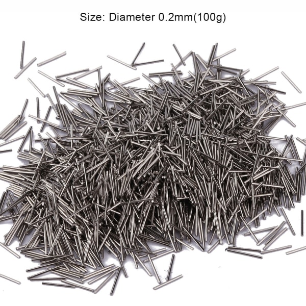 100 g avslutningsstift i rostfritt stål Polering av magnetiskt smyckestillbehör (0,2 mm)