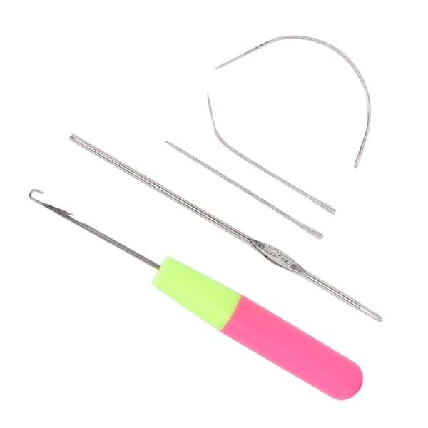 5 st Latch Hook Set Plast Böjda Latch Hooks Virknål Latch Hook Stickverktyg för flätat hår 5 st