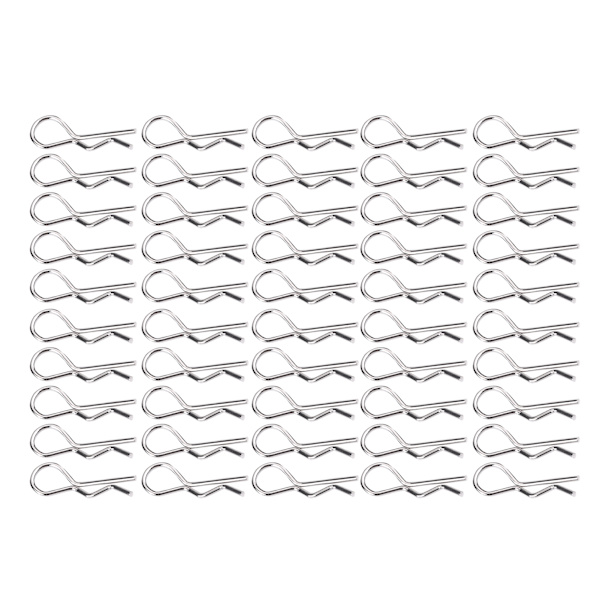 50 st RC-tillbehör R-typ Body Clip Pin för 1/10 1/12 1/16 Skala Fjärrkontroll Bilskal