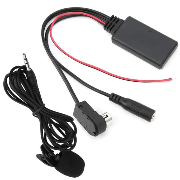 Bluetooth 5.0 AUX-kabeladapter med mikrofon, håndfri, passer til Alpine CDA-9857 CDA-9886 CDA-117