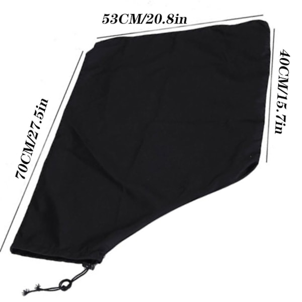 Blåseposer - Svart pose med glidelås ned - Oxford Cloth Blåser Løv VAC Pose Dump Bag med glidelås ned Pose