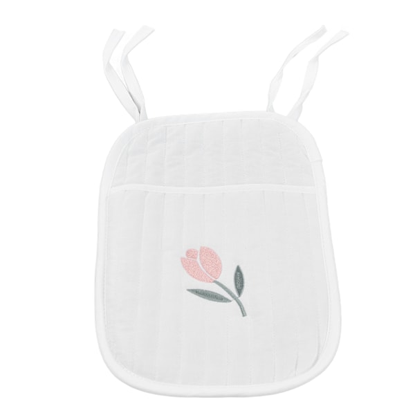 Mjuk och bekväm hängande förvaringsväska för spjälsäng, bärbar förvaring för blöjor, nappar, blommor, liten