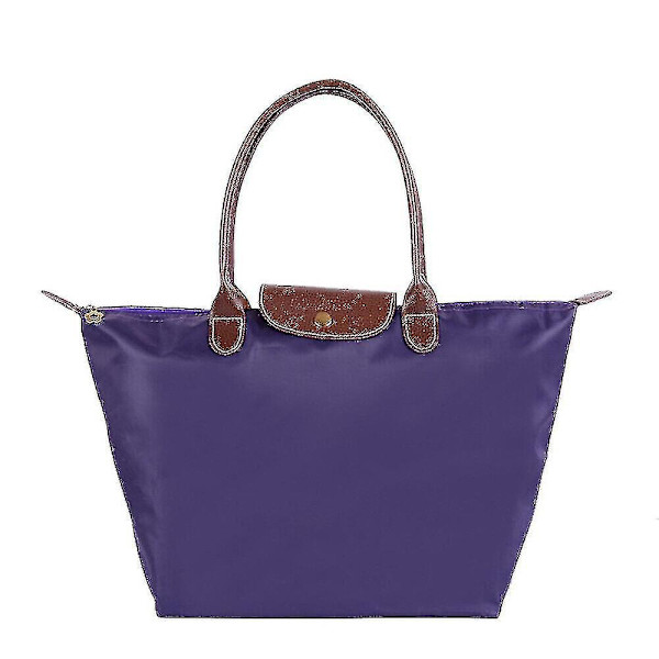 Le Pliage Stor Nylon Tote Taske til Kvinder - Stilful og Rummelig Skuldertaske Stor Lilla
