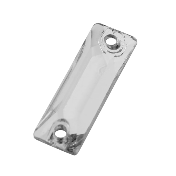 200 st/förpackning Flatback Akryl harts sömnad Glänsande kristall med hål hantverkstillbehör (#10)