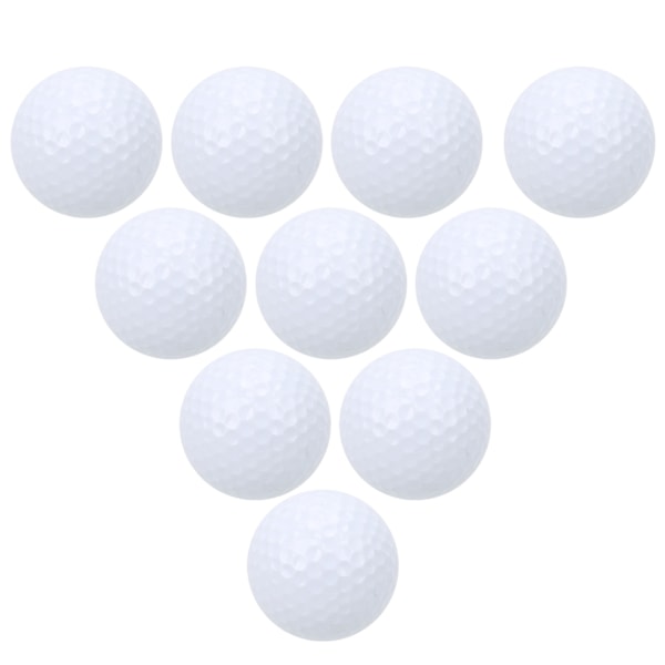 10 st dubbelskiktade golfträningsbollar mjuka puttnings träningsbollar golftillbehör