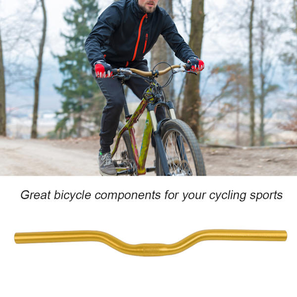 Aluminium Fixed Gear Sykkel Veis Sykkel Fixed Gear Riser Bar Styre 25.4mm*520mm (gylden)