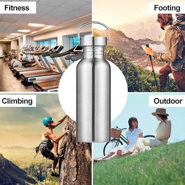 Rustfritt stål sportsvannflaske isolerte vannflasker holder varmt og kaldt med lekkasjesikre lokk for piknik camping reise