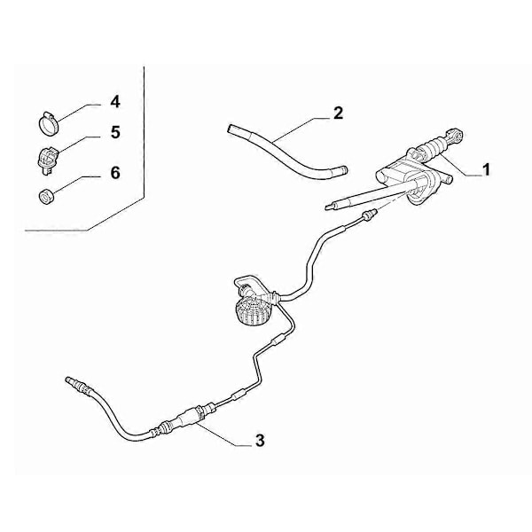 Hydraulisk clutchpumpe for bil, for Fiat manuell clutch hovedsylinder