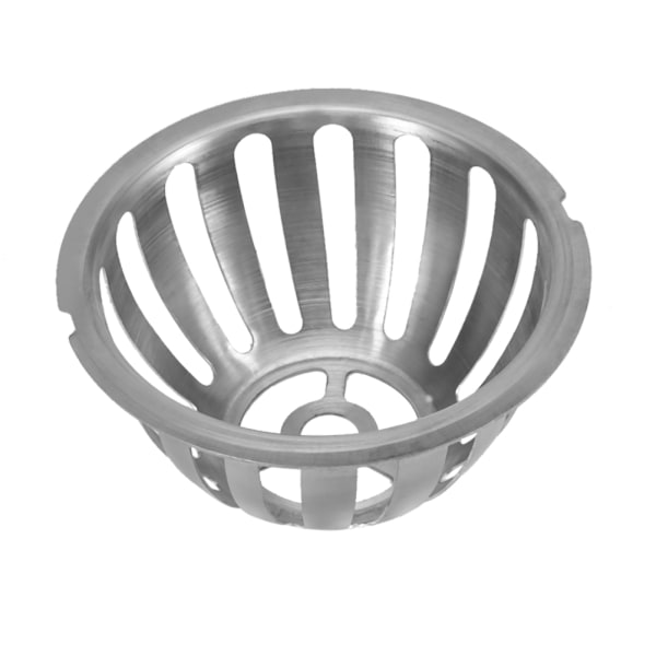 2 stk. rustfrit afløbsrist i rustfrit stål til tag og balkon (100 mm)