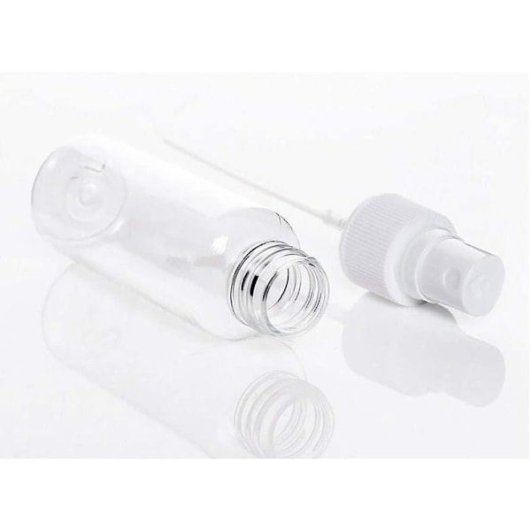 Resestorlek 100 ml fin dimsprayflaska - set med 4, transparent plastbehållare för kosmetika