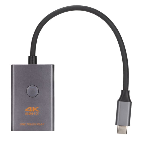 Typ C till HD Multimedia Interface-adapter 18 Gbit/s 4K-videokonverterare för konferenssändningsmonitor