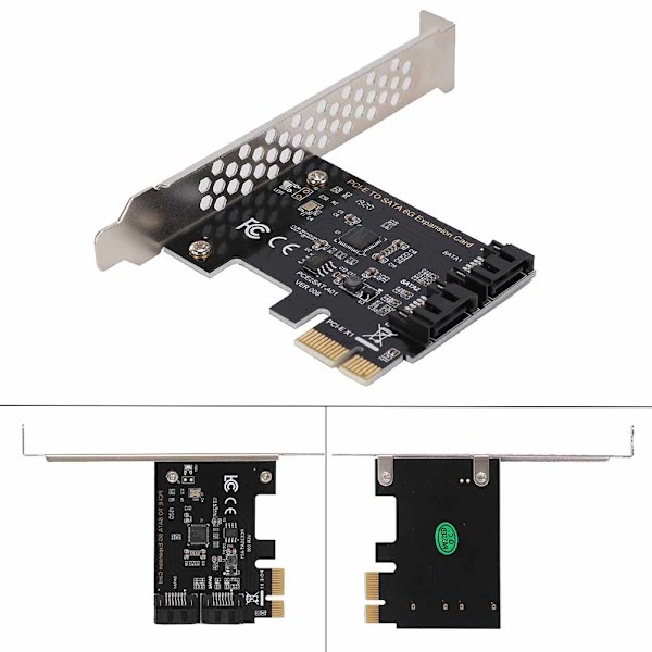 PCI-E-kort PCI Express till SATA 3.0 2-portar SATA III 6 Gbps expansionskort