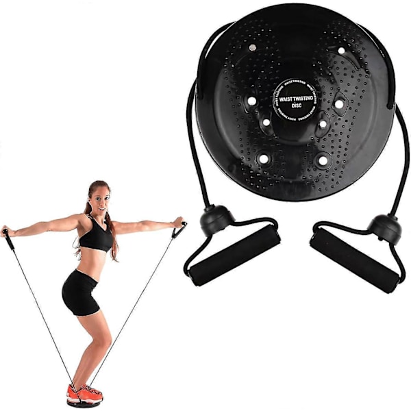 Waist Whisper Disc, Waist Whisper -harjoituslaite, vartaloa muokkaava vyötärönkiertolevy, Waist Whisper -harjoitus, kotona käytettävä laihduttava vyötärönkiertolevy - CHN Musta