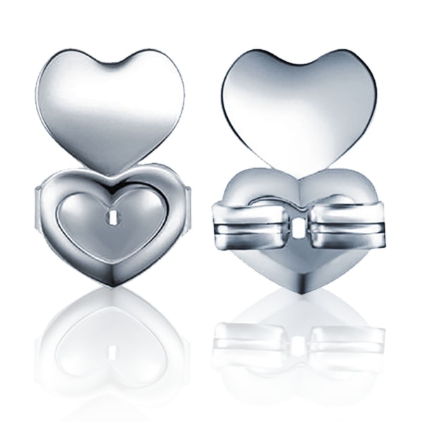 1 par/ set Örhängen Back Ear Stud Nut Lifters Lift Koppar Örsnibbstöd Silver