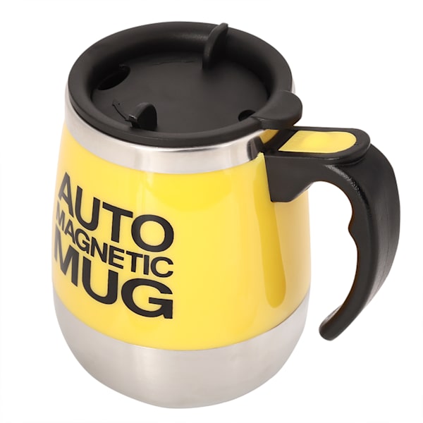 Elektrisk kaffemugg med omrörning, självomrörande magnetisk mugg (gul)