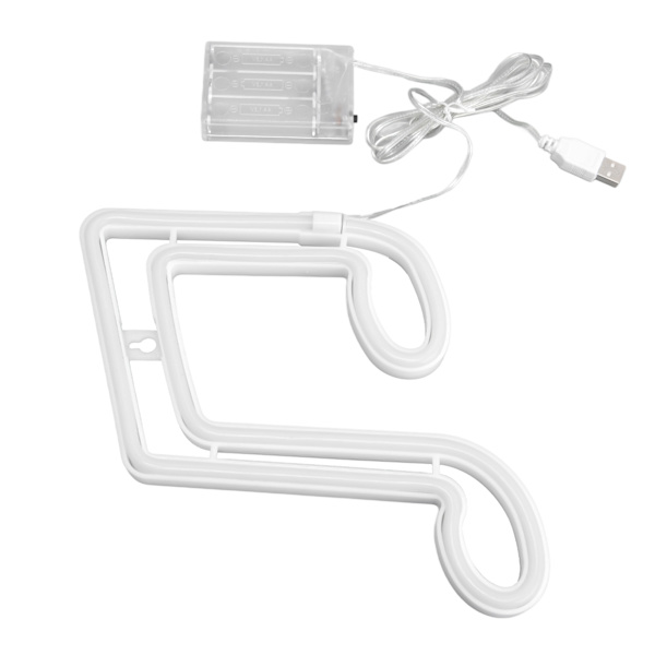 LED Neonljus Musiknot Neon Nattljus Konsert Vägglampa Fest Vägghängande Neonlampa Rött Ljus