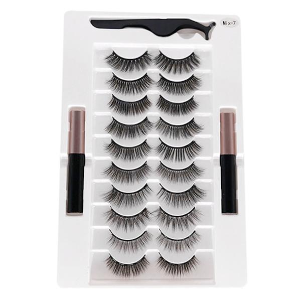 20 kpl magneettisia 3D-magneettiripsiä, uudelleenkäytettäviä, pörröisiä magneettiripsiä, eyeliner meikkiin, musta