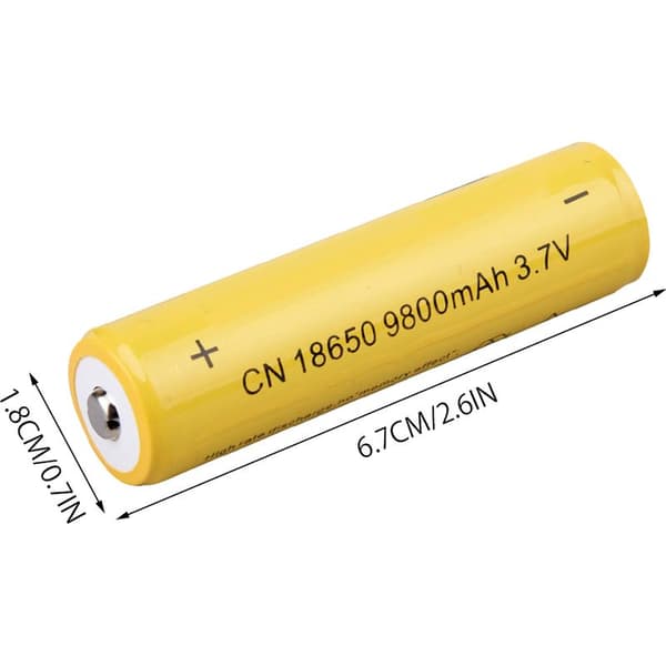 4 x 18650 ladattavaa 3,7 V 9800 mAh akkua taskulamppuun, otsalamppuun ja varavirtalähteeseen