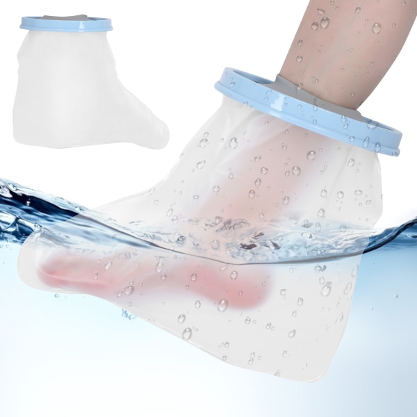 36 cm fotstøpebeskyttere for voksne Vanntett elastisk dusjstøpebeskytter for fotsår