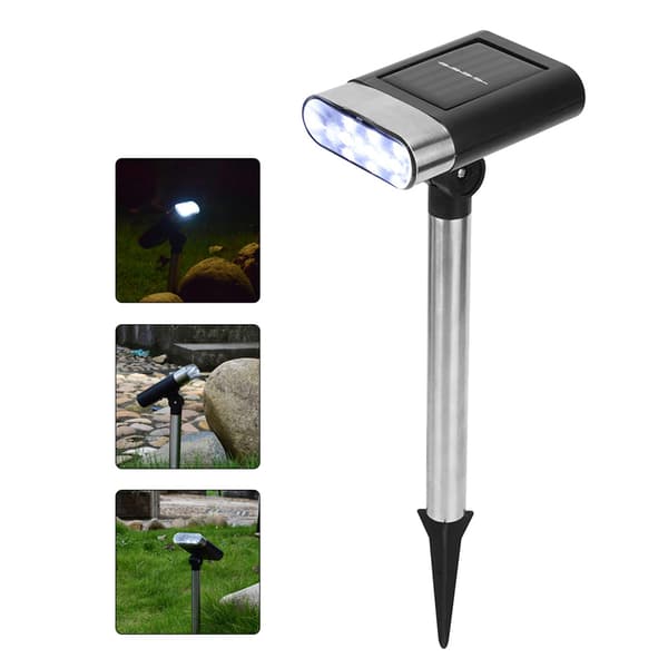 Utendørs Vanntett 3 LED Solcelle Spotlight Hage Plen Lampe Dekor