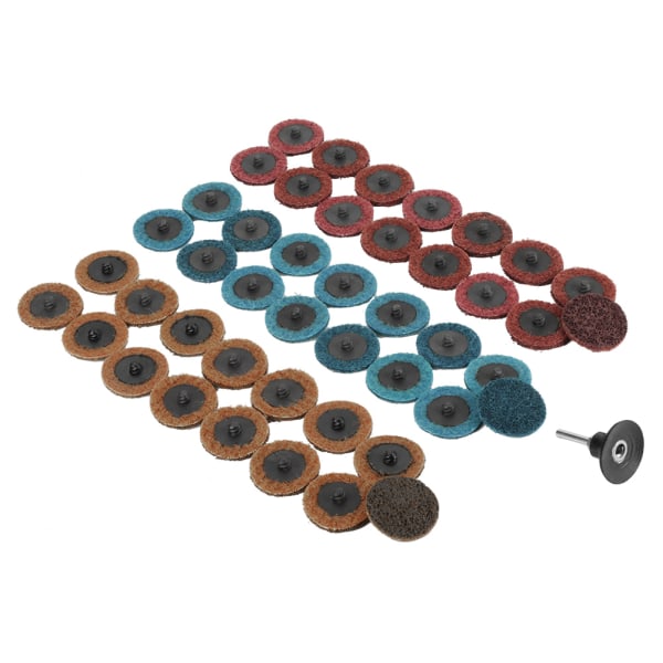 45 stk. 2” 180/320/400 Grit slibeskive klap skive polering slibning hjul rød gul blå