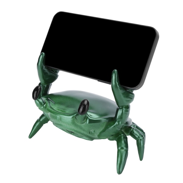 2 i 1 mobiltelefonstativ Bluetooth-højttaler Krabbeformet beslag 360 graders surroundhøjttaler (grøn)