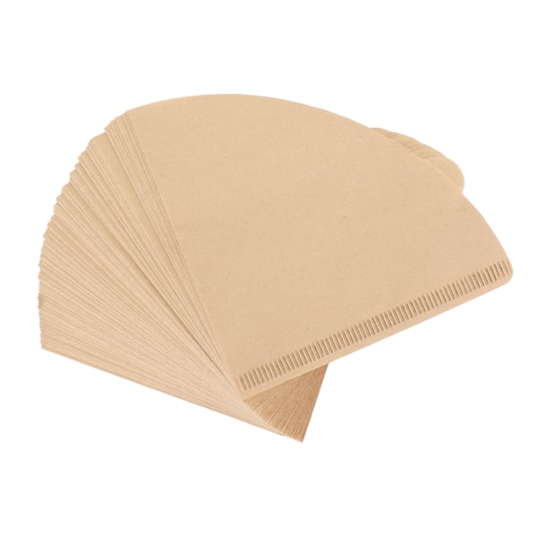 100 stk. engangs kaffefiltre i original farve, kegleformet kaffesil til hjemmet, 2-4 kopper