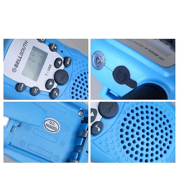 Mini Walkie Talkie för Barn Bärbar Gul Kommunikationsenhet Roligt Utomhusäventyr