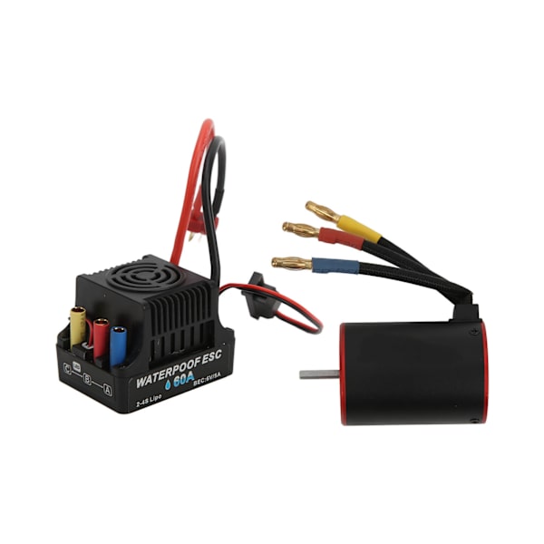 RC 3650 2300KV vedenpitävä harjaton moottorisarja vedenpitävällä 60A ESC:llä 1/10 RC-auton päivitysosiin