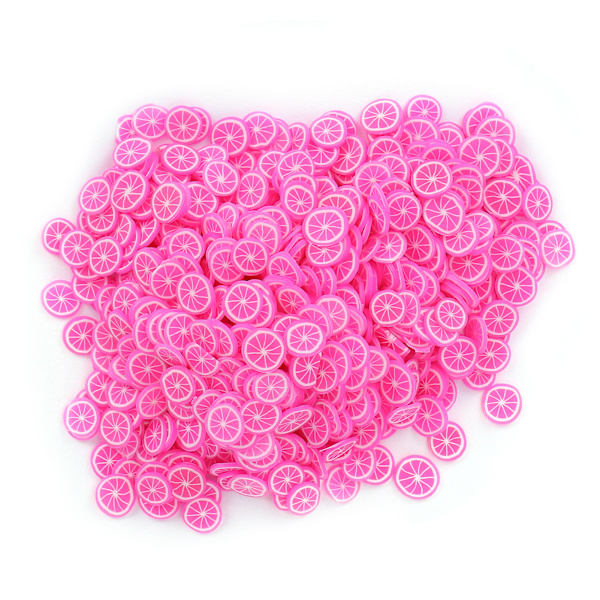 10g / pose Polymer Clay Fruktformet negleskive Søt neglharpiks smykkefremstilling dekorasjonRød sitron