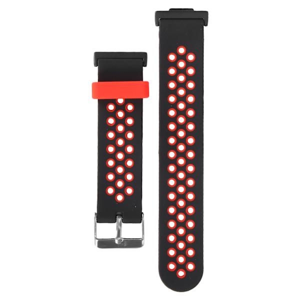 Älykellon hihna silikonihienkestävä, hengittävä, säädettävä ranneke watch Fit 2 musta ja punainen