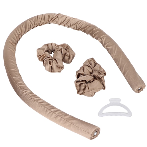 DIY Sovende Hår Curling Tool Heatless Hair Roller No Heat Hårkrøller Pandebånd Khaki