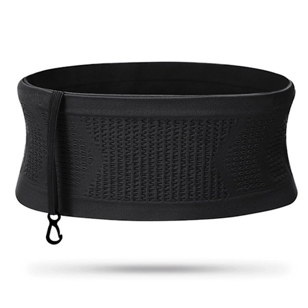 Knit Waist Bag: Multifunctional, Breathable, Portable for Riding and Fitness L Black