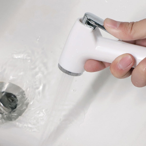 ABS Mini Handhållen Toalett Bidet Spray Duschmunstycke Badrum Kropp Rengöringsslang Adapter