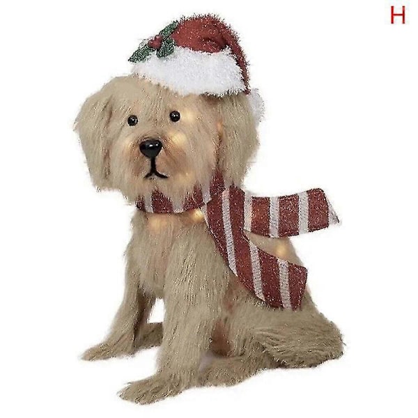 Juldekorationer Utomhus Lysande Djur, hund, rådjur, jultomte Utomhus H