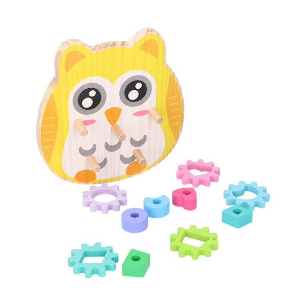 Barnas girbyggeklosser Matchende spill Kid Wooden Blocks Shape Sorting pedagogisk leketøy#2