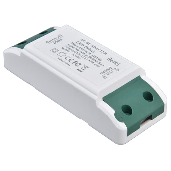 LED-driver 12V DC 30W 2.5A konstant strømspenning LED-lystransformator for hjemmedekorasjon DIY-lampe AC 100–240V